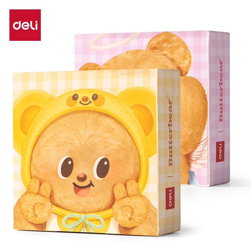 Butter Bear Paper Brick Notepad 2Pc 1 each
