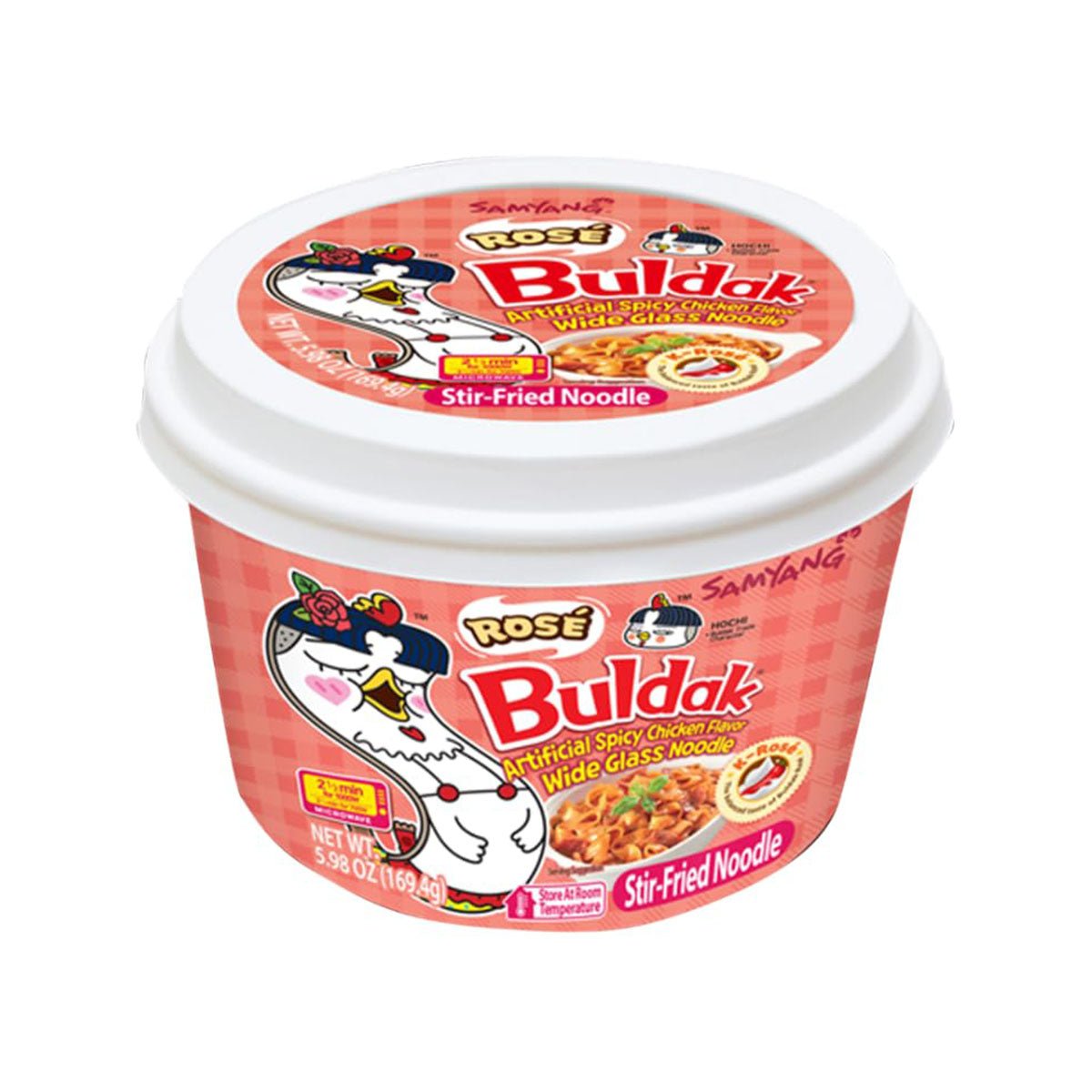 Samyang Rose Buldak Glass Noodle Instant Food - 5.98 oz 1 개