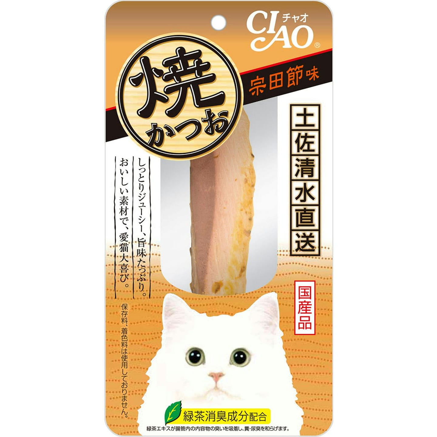 CIAO Muneta-style Grilled Bonito Cat Snacks 1pc 1 each