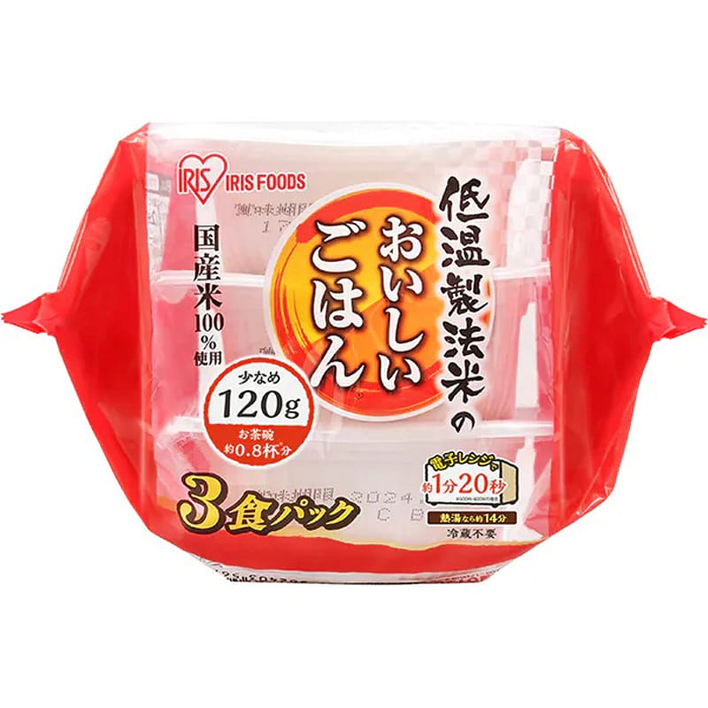 Iris Foods Delicious Low-Temp Rice 120g*3P 1 each