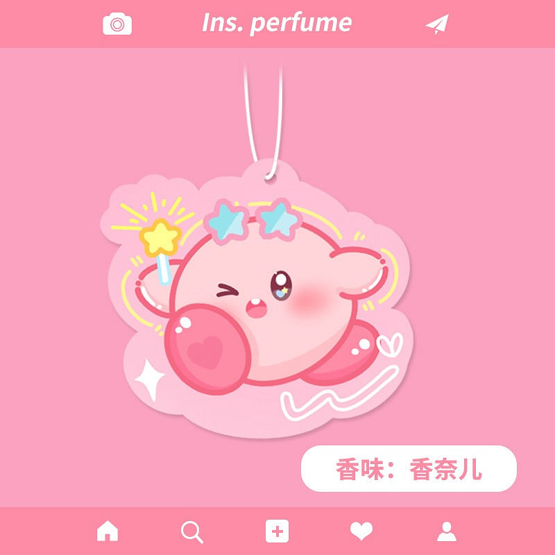 Sanrio Car Aromatherapy Fragrance Chip Car Perfume Wardrobe-Kirby Chanel Scent 1 each