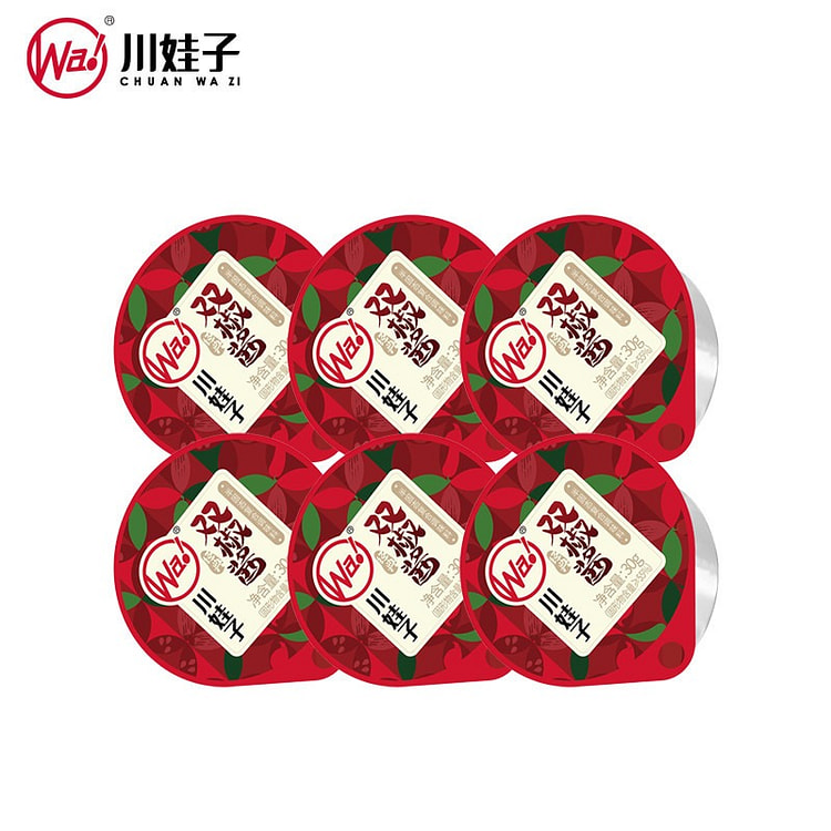 Chuanwazi Double Chili Sauce 30g*6 cups 180 g