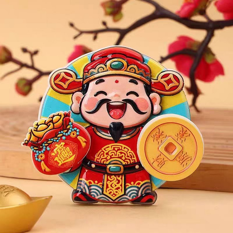 新春财神爷冰箱贴（双转款）财源滚滚1个装 65 克