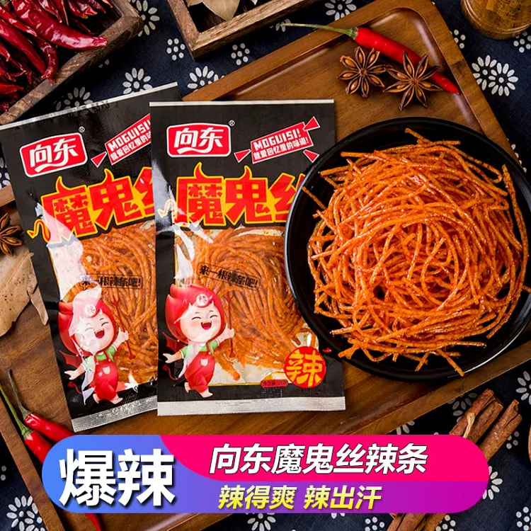 向东魔鬼丝麻辣面筋条网红特辣18g*2袋 36 克