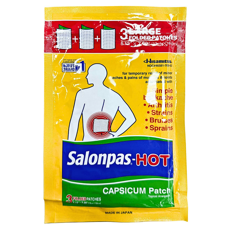 Salonpas Hot Capsicum Patch 3 Patches (1 Pack) 1 each