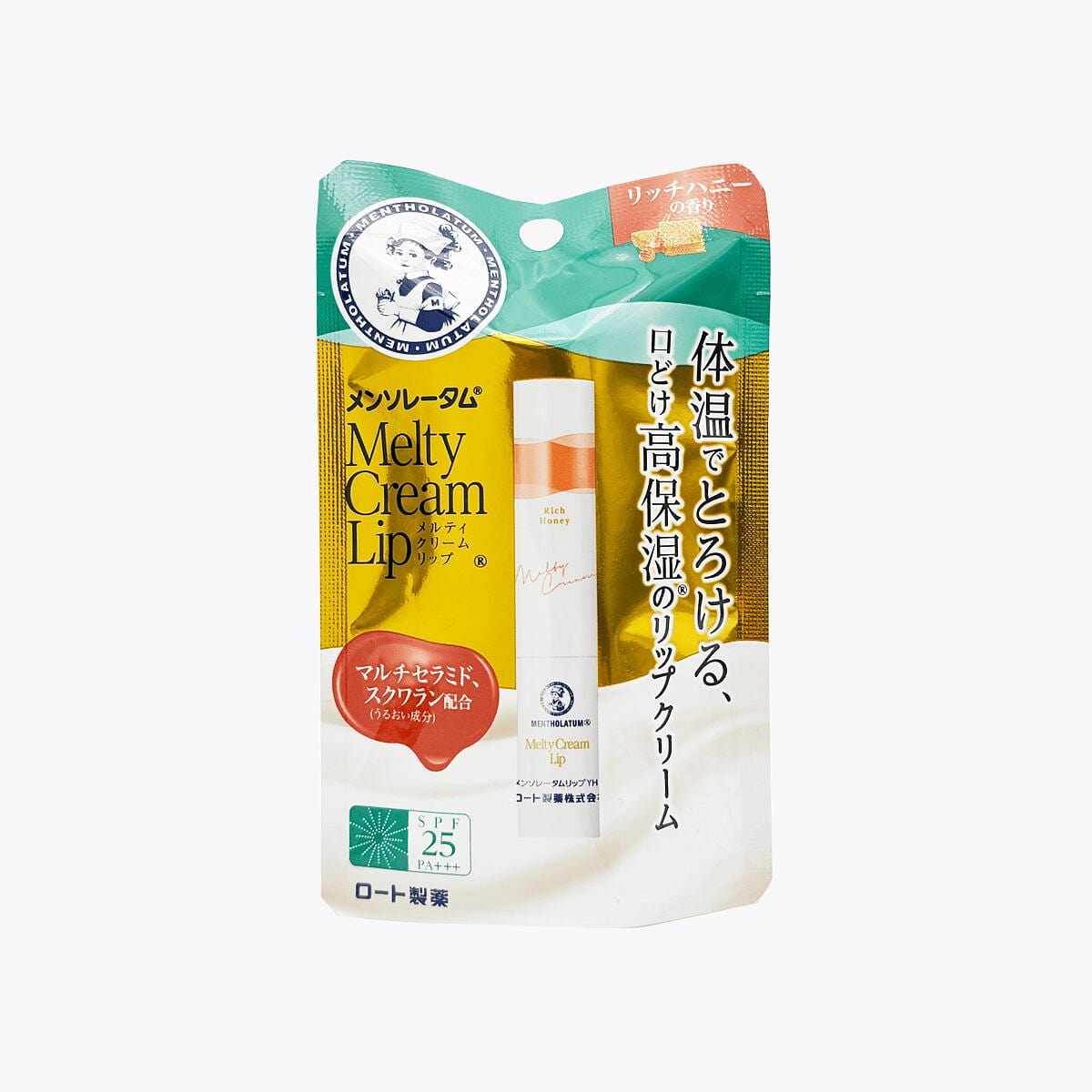 ROHTO MENTHOLATUM Melty Cream Lip Balm Rich Honey 2.4 g