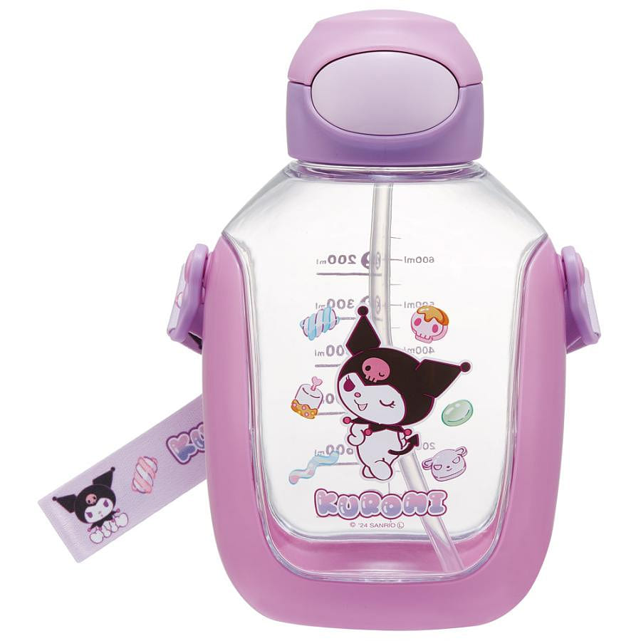 Skater Kuromi One-push Straw Water Bottle 780 ml