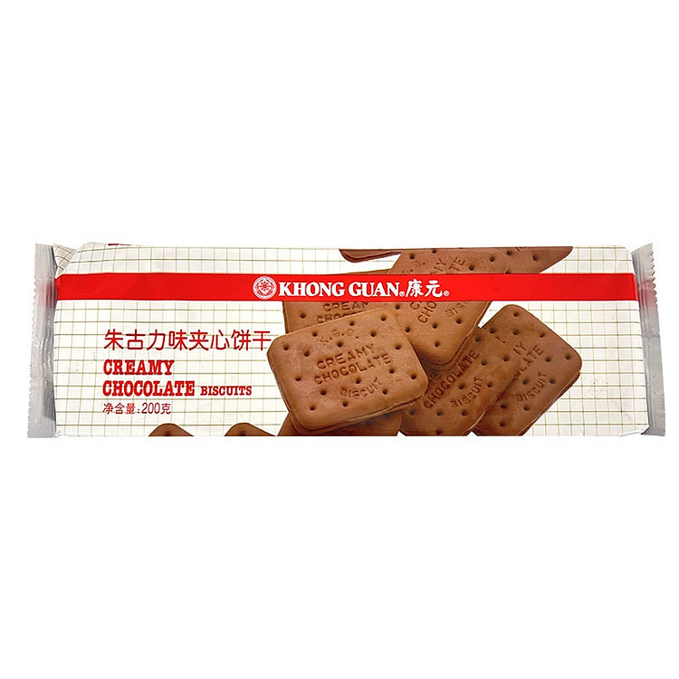 康元 朱古力夹心饼干 巧克力味童年酥性 1袋 200 克