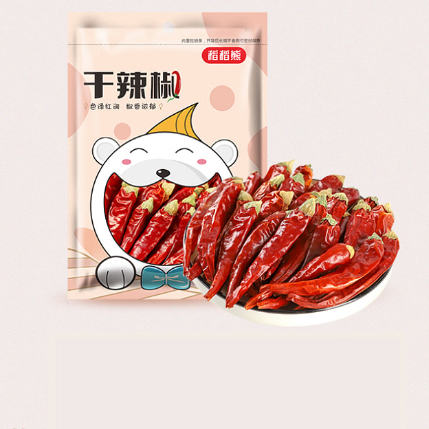 稻稻熊干辣椒四川红朝天椒105g*1袋装
