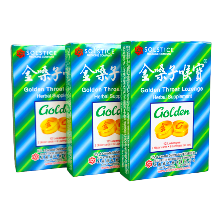 Get GOLDEN THROAT Lozenge Herbal Cough Drops 12 Tablet Per Pack( 3 Packs) Delivered Weee