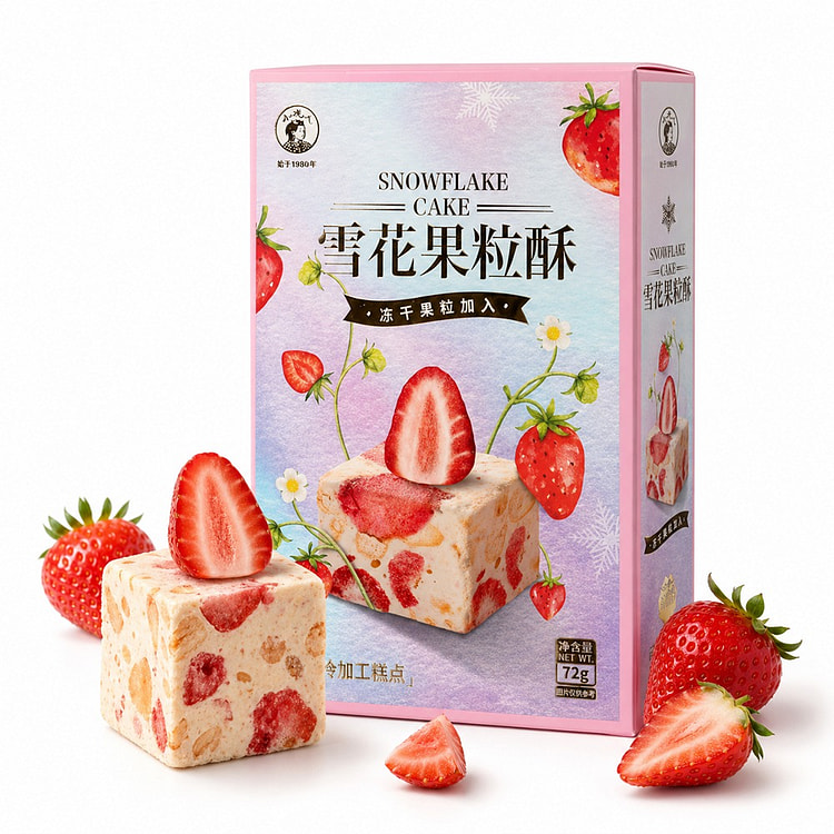 LITTLE DRAGON SNOWFLAKE CAKE STRAWBERRY FLAVOR 72 g
