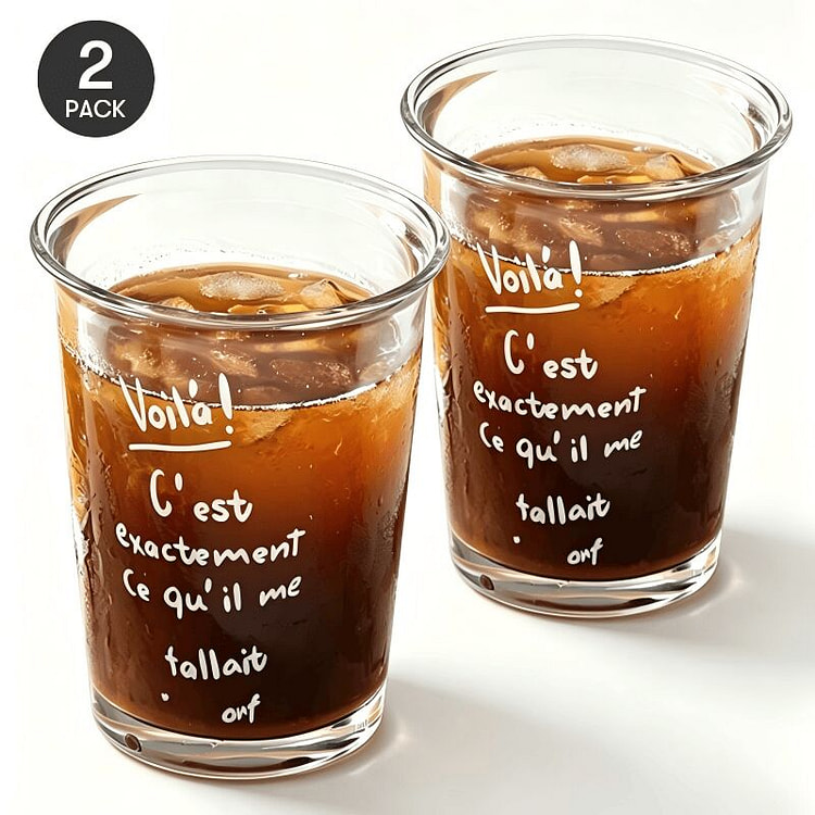 KAWASIMAYA White-Lettered Glass Cup 11.8 fl oz *2 1 each