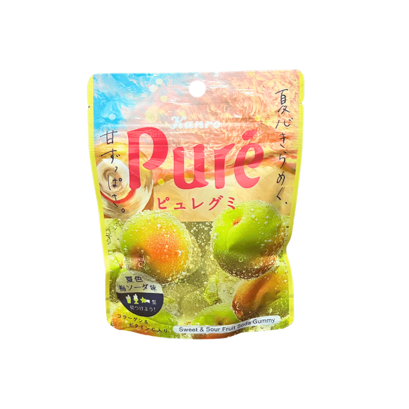 Kanro Plum Gummy Candy, Deliciously Sweet and Sour 52 g