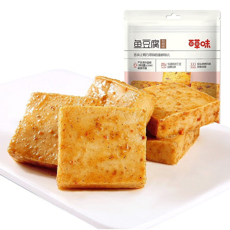 百草味 鱼豆腐 豆干 烧烤味 185g/袋