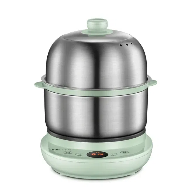 Bar Electric Small Food Steamer 2 Tier, Egg Cooker with Steaming & Frying 1 count