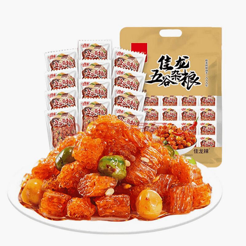 Jialong Five-Grain Spicy Strips 16 g*10 pack