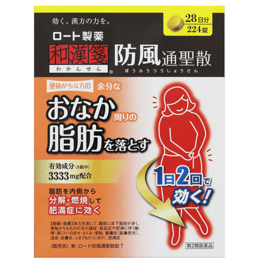 ROHTO Fangfeng Tongsheng Powder for weight loss 224 tablets for 28 days 1 each