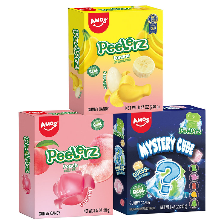 AMOS Peelerz Fruit Gummy Candy Pack-3