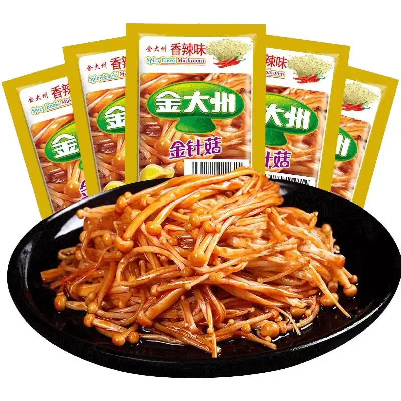 Jin Dazhou Enoki Mushrooms 500g Spicy Flavor 500 g