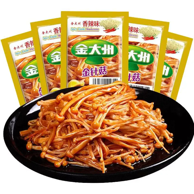 Jin Dazhou Enoki Mushrooms 500g Spicy Flavor 500 g