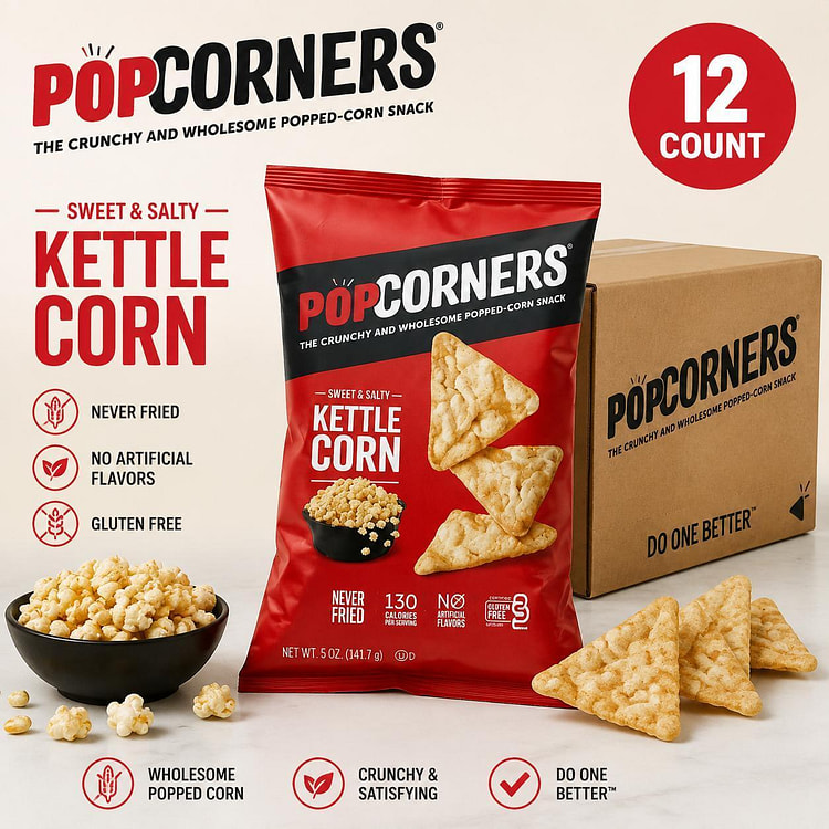 PopCorners White Cheddar Popped Snacks 5 oz 12 ct 1 each
