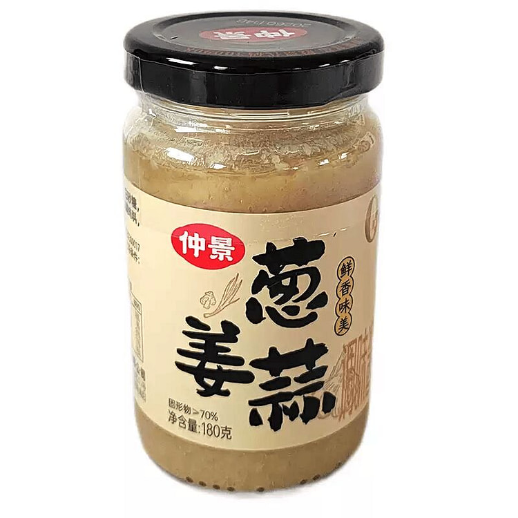 仲景葱姜蒜调味酱180g0防腐剂蒜蓉海鲜炒菜凉拌 180 克