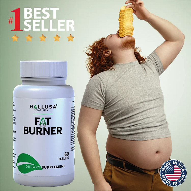HALLUSA Natural Fat Burner 60 Tablets 1 pack