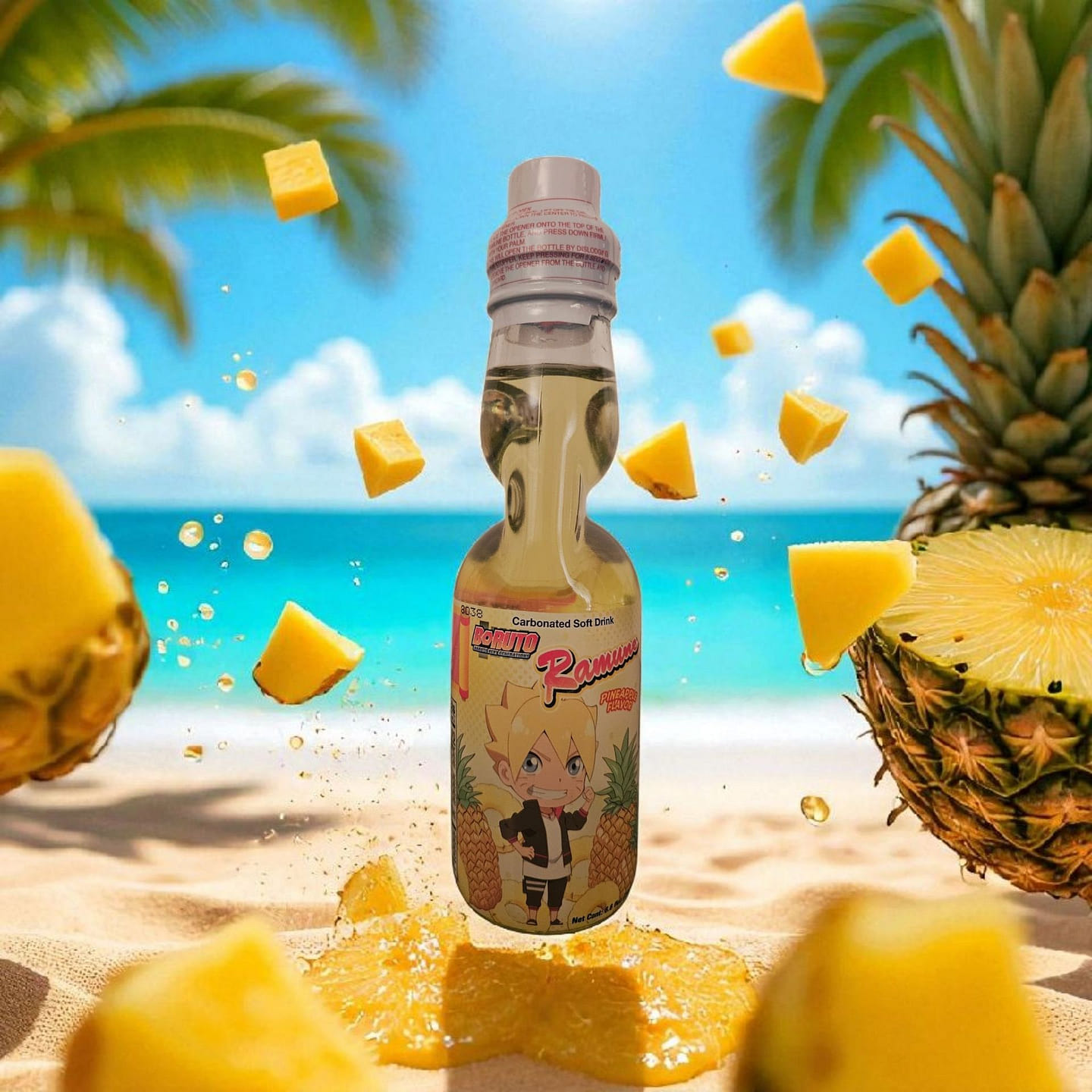 Boruto Ramune Soda - Pineapple Flavor 200 ml