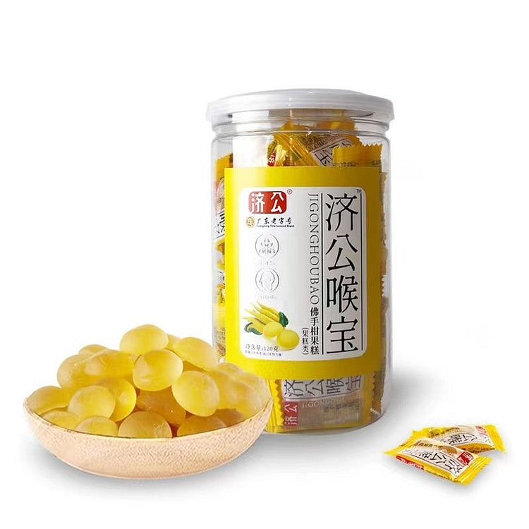 济公佛手柑果糕软糖 1瓶120g 休闲小零食 草本 120 克