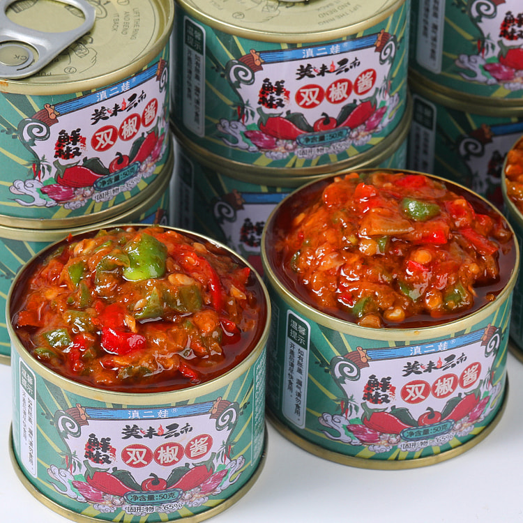 滇二娃双椒酱 50g*5 罐 250 克