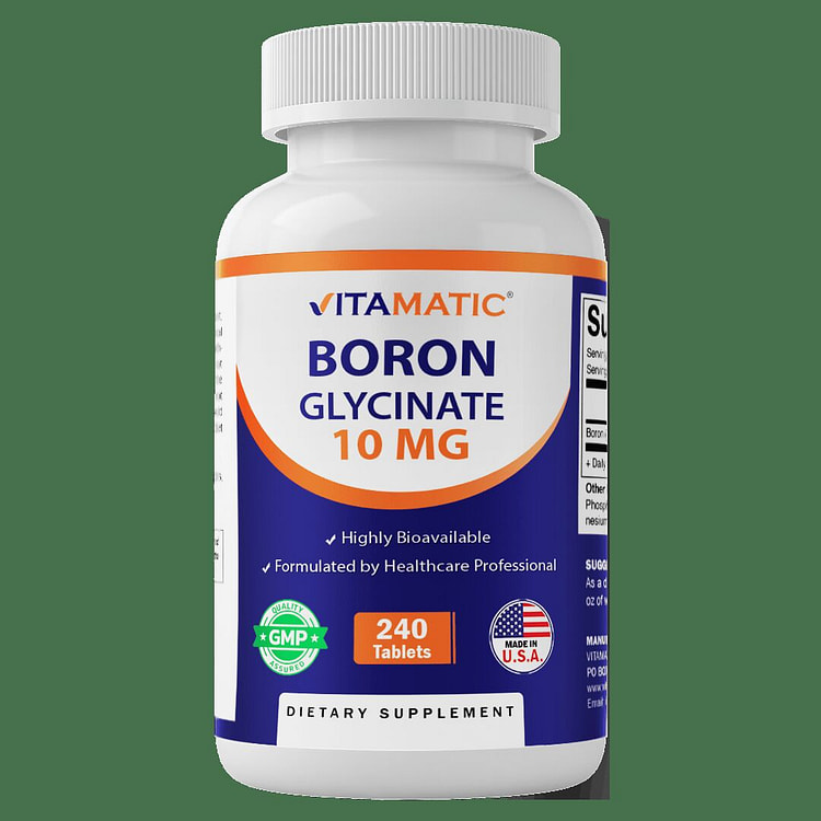 Chelated Boron Glycinate 10mg - 240 Tablets