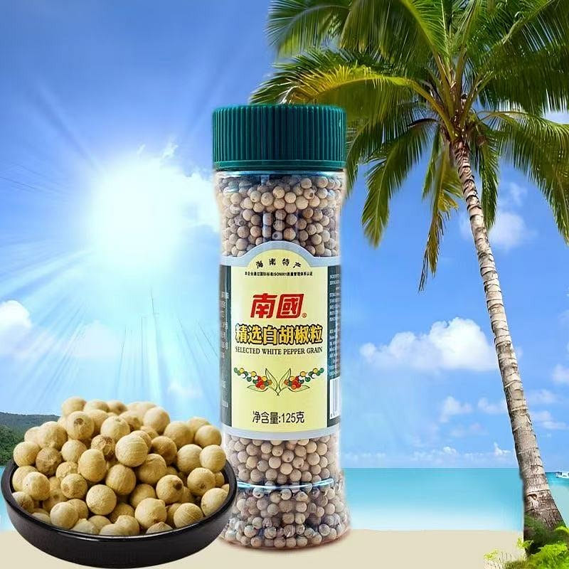 Hainan nanguo white pepper granules 125g 1 bottle