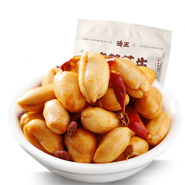 琦王 麻辣花生香辣味花生仁香酥脆500g*1袋