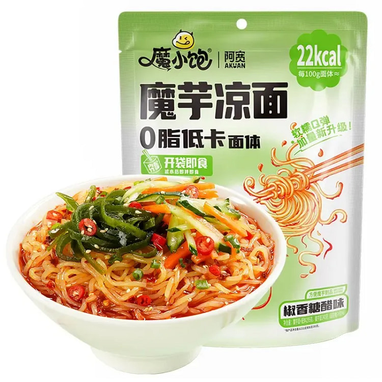 阿宽魔小饱 魔芋凉面(椒香糖醋味) 1袋 295 克