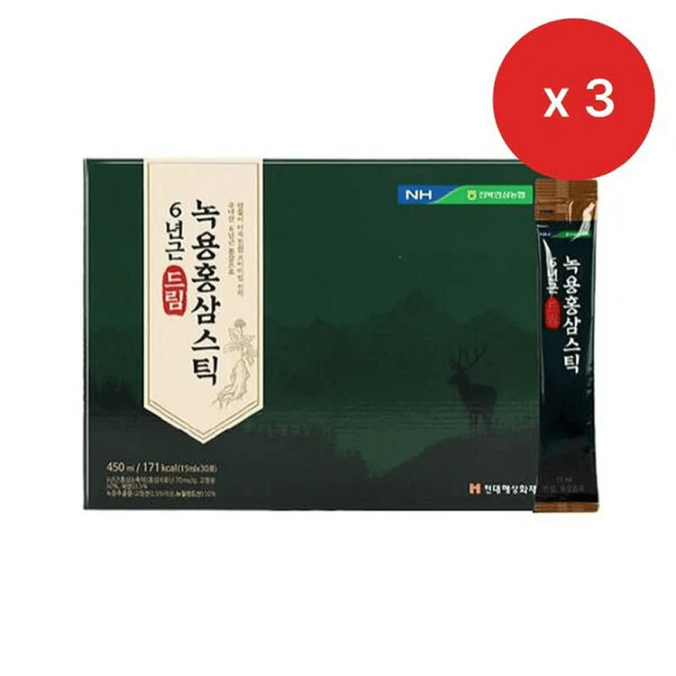 (Bundle) 6-Year-Old Deer Antler Red Ginseng 15 ml