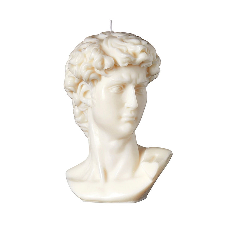 Home Scented Candle, Davidgypsum Portrait - White 1 each