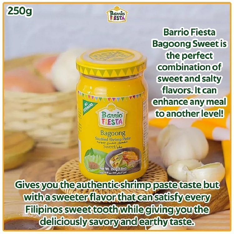 Philippine salty cooked shrimp sauce is 250g sweet 250 g