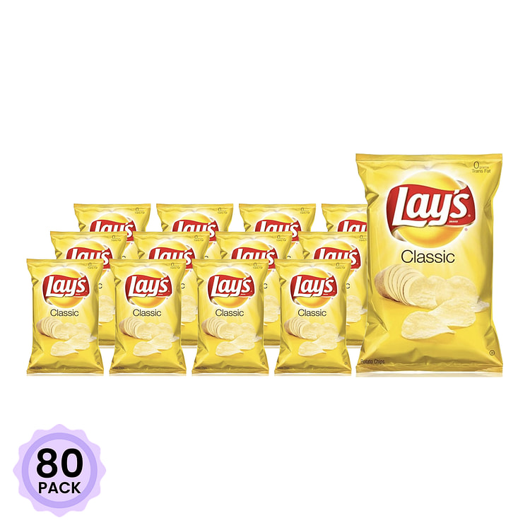 乐事 薯片 经典原味 50 克*80 包