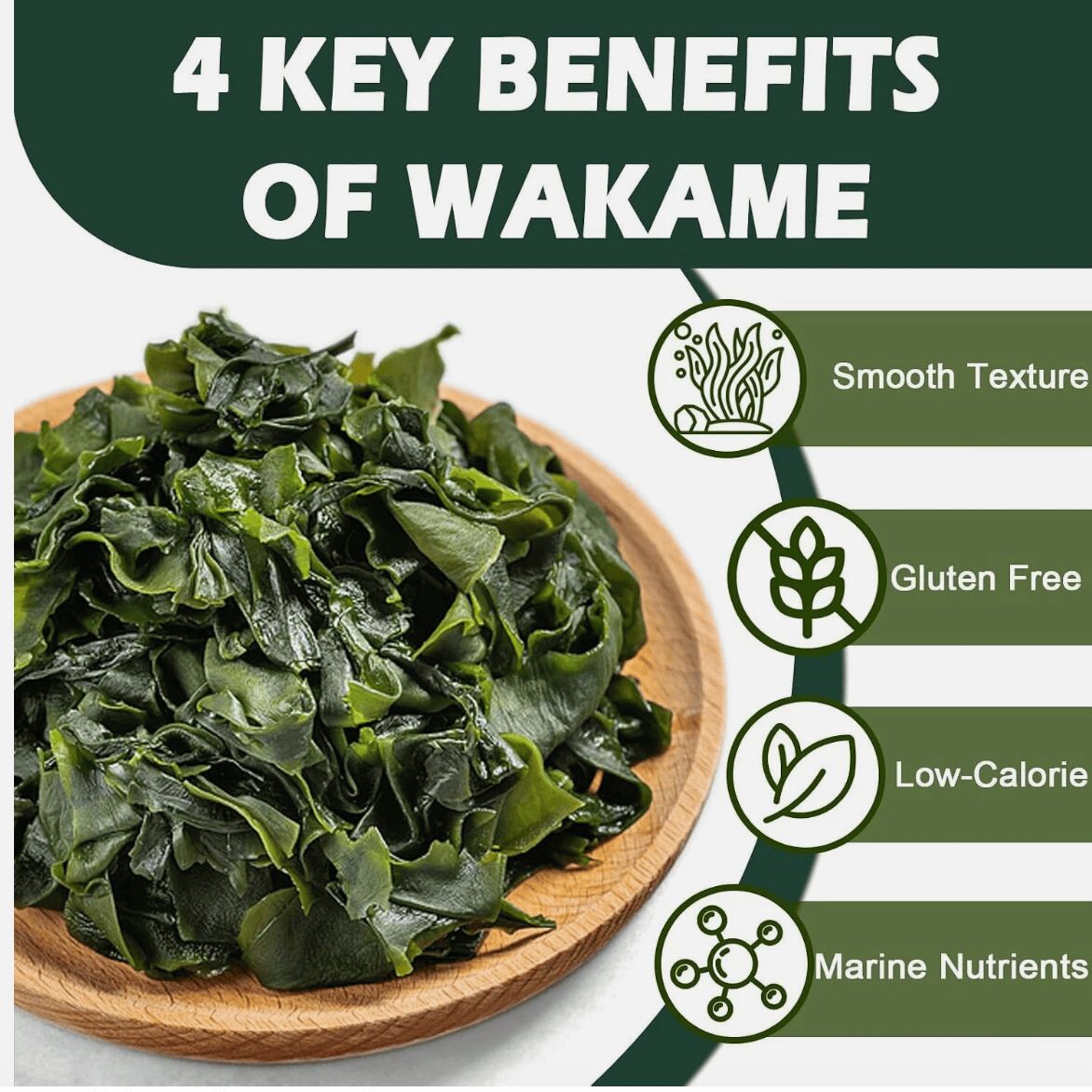 Get Dried Wakame Seaweed 8oz Japanese Sea Vegetable 1 bottle