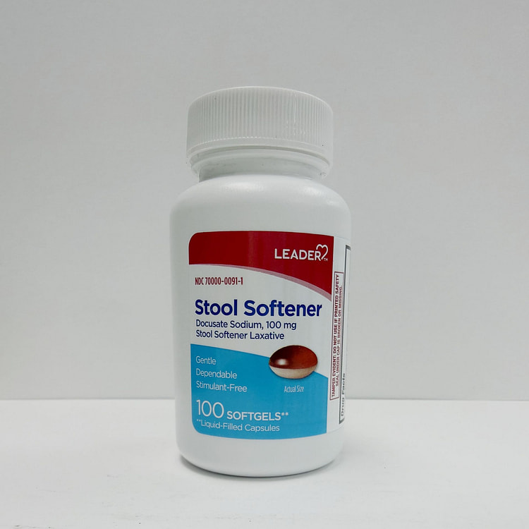 Leader Stool Softener 100 Softgels 1 bottle