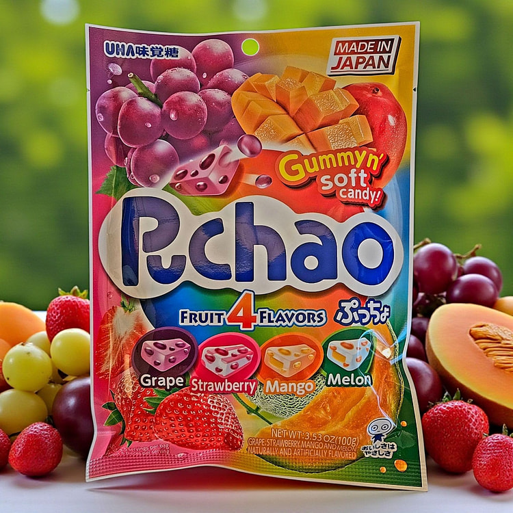 Puchao 4 Fruit Grape Melon Strawberry Mango Chewy