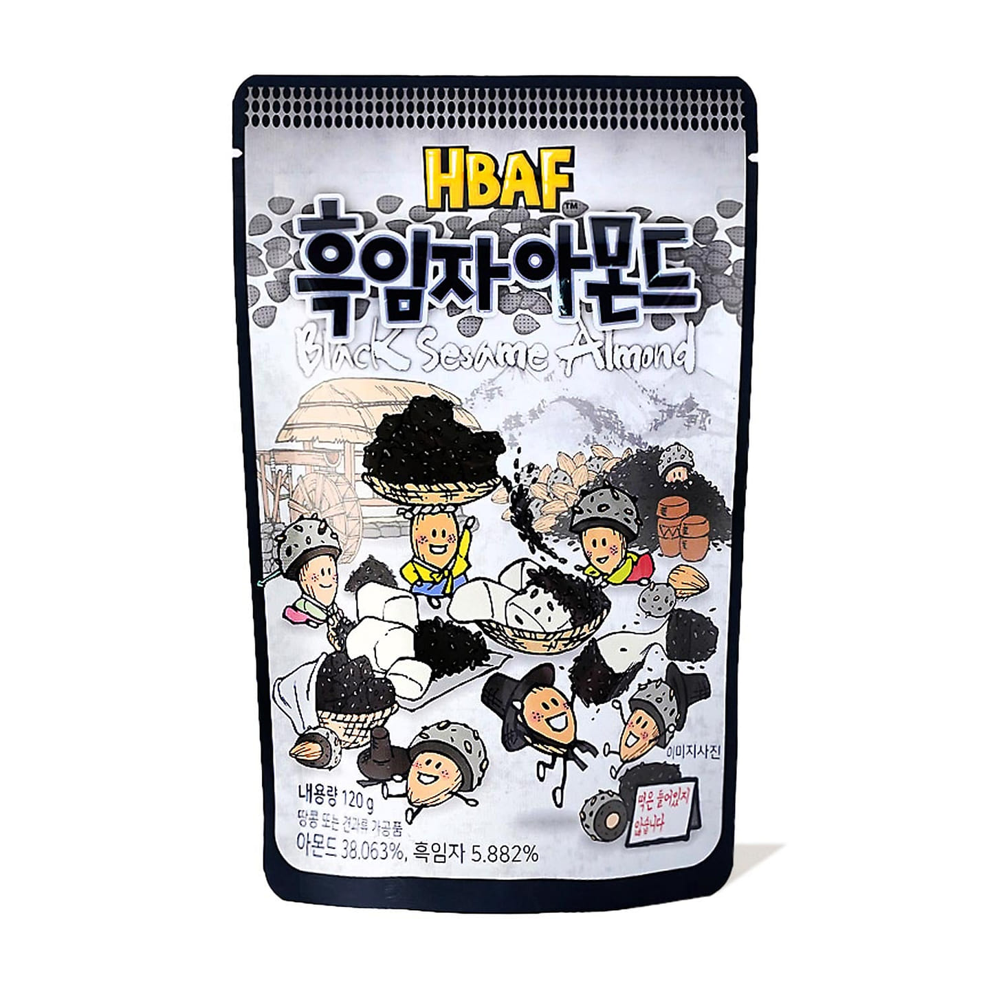 HBAF Korean Style Almonds: Black Sesame 4.23 oz