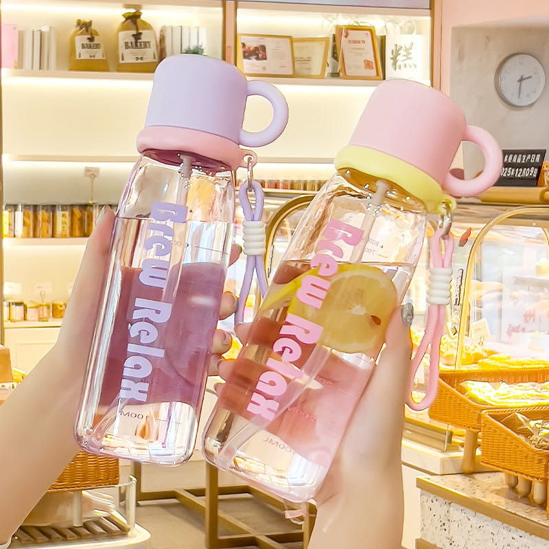 Portable heat-resistant double drinking cup 750 ml