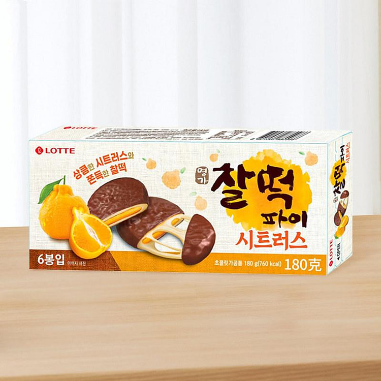 Lotte Rice Cake Pie Jeju Citrus 180g/1box 1 each