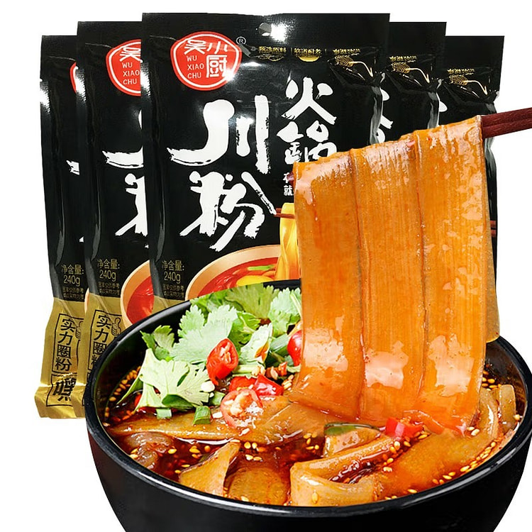 吴小厨宽粉 火锅川粉 整箱批发四川特产红薯宽粉火锅粉条红苕粉皮酸辣速 火锅川粉240g