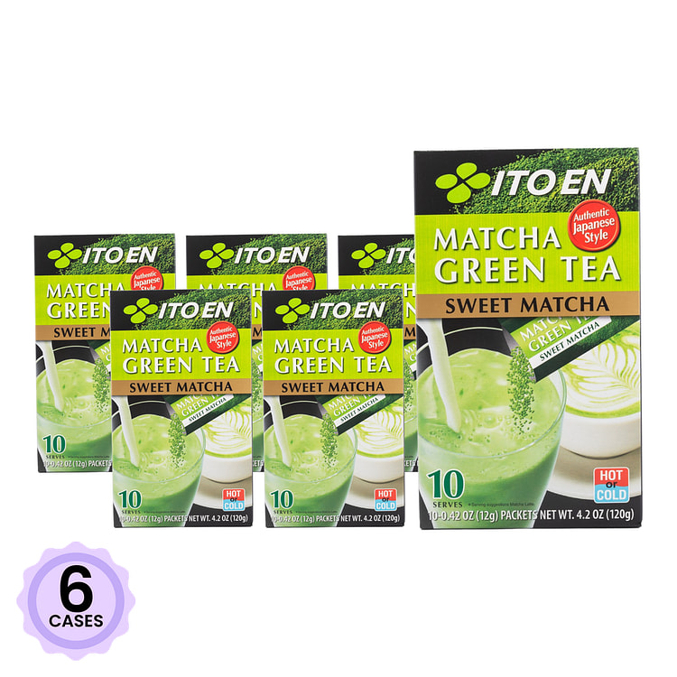 伊藤园 甜味抹茶粉 0.42 盎司*10 包*6 箱