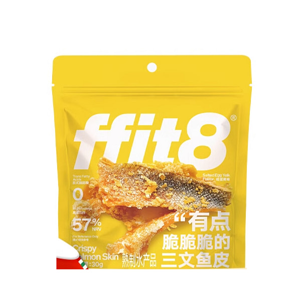 FFIT8三文鱼皮即食鱼皮零食鱼干30g*1袋