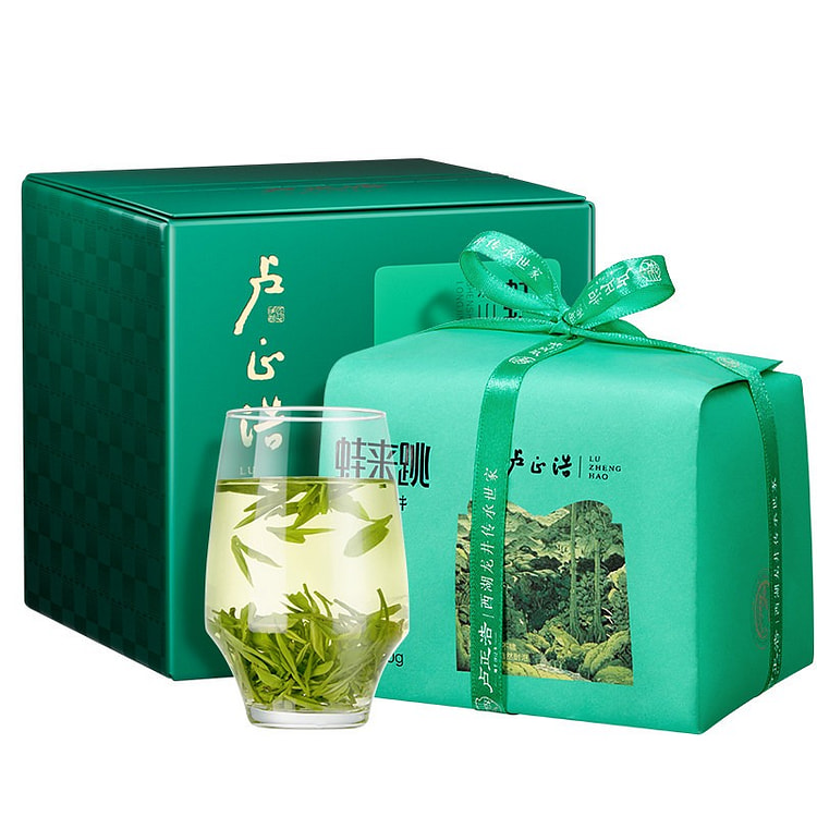 卢正浩蛙来跳雨前龙井茶叶200g绿茶浓香口粮茶正品 200 克