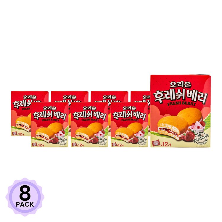 Orion Fresh Berry Pies, Strawberry Flavor 12pc 336 g*8 pack