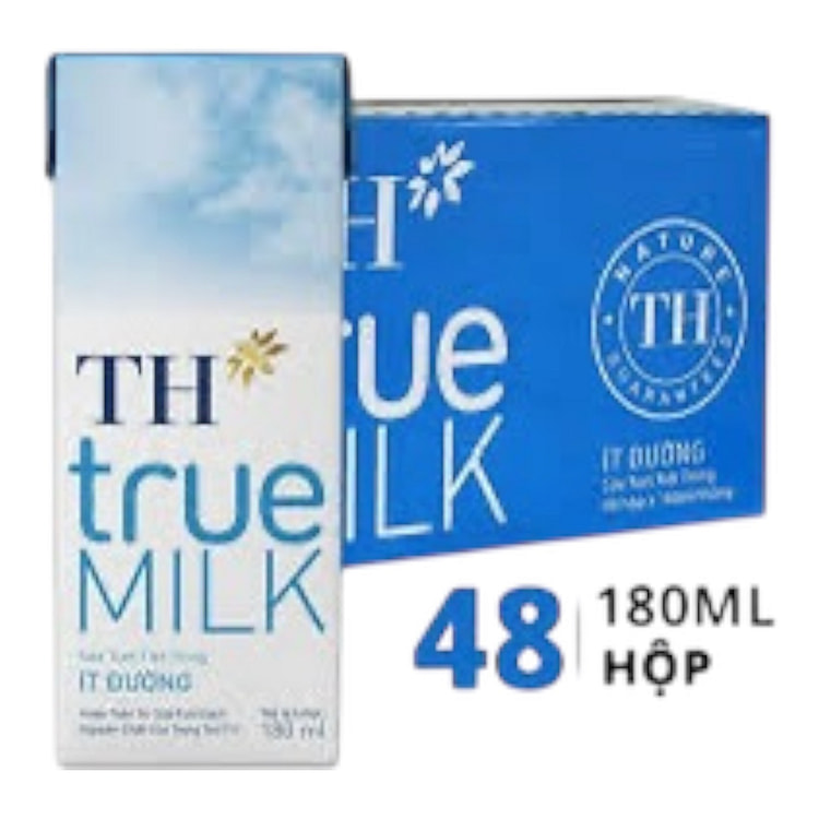 TH true MILK Low Sugar Fresh Milk 180ml x 48 CANs